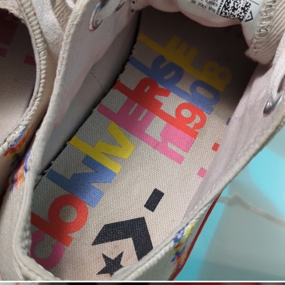 Converse Chuck Taylor All Star Lift Low Rainbow Vintage 🌈 White size 7 - Picture 10 of 16